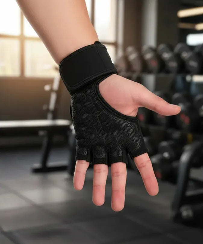 Guantes Muñequera Agarre Abierto
