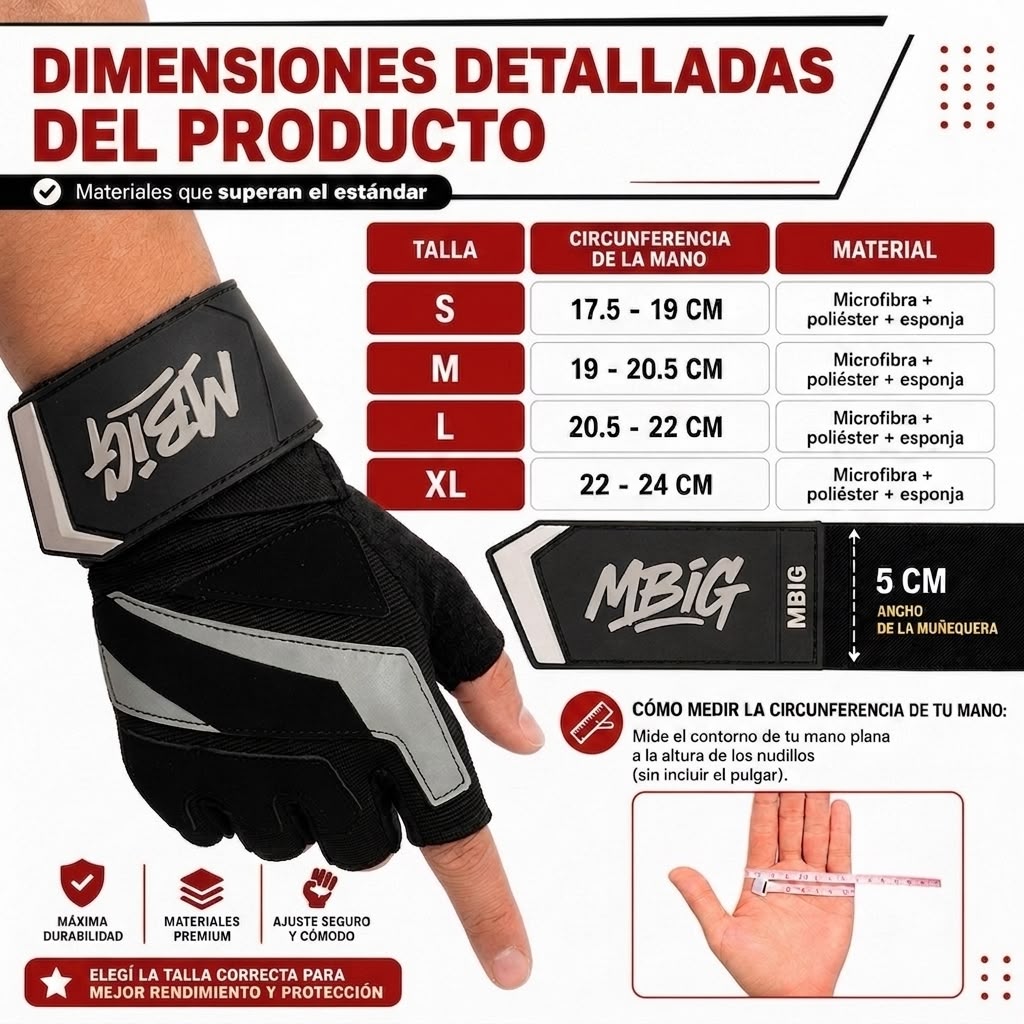 Guantes Muñequeras